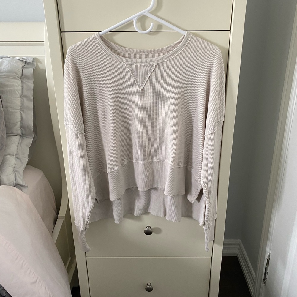 Aritzia High-low Waffle Long Sleeve